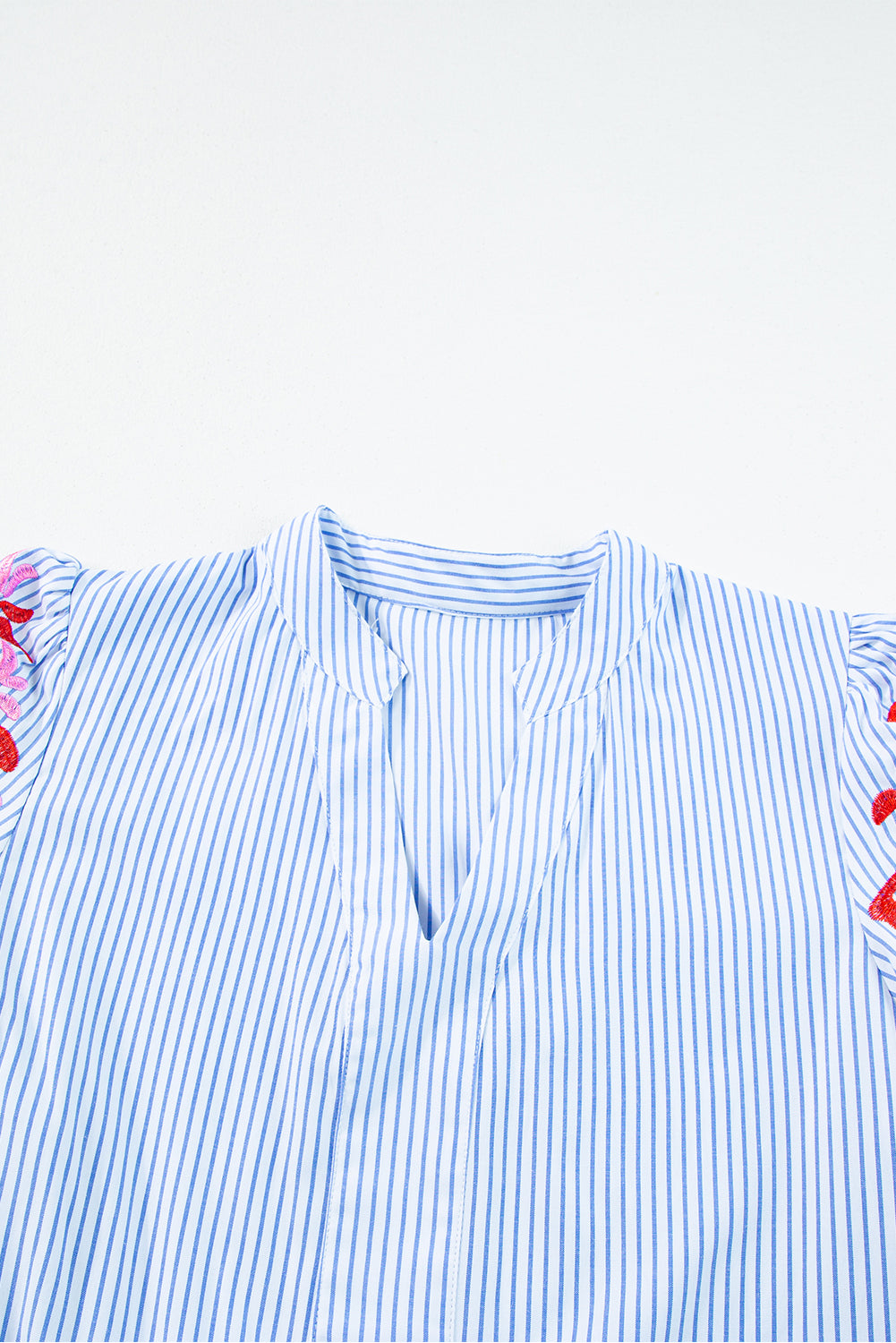 zara blue striped embroidered dress TROPICAL DRESS – Willow St. Boutique main image 1