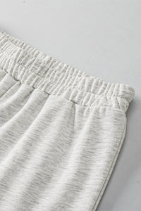 Khaki Colorblock Chest Pocket Exposed Seam Tee and Shorts Set