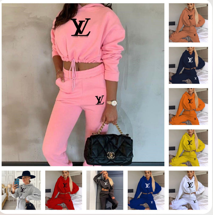 LV Drawstring Sweatsuit