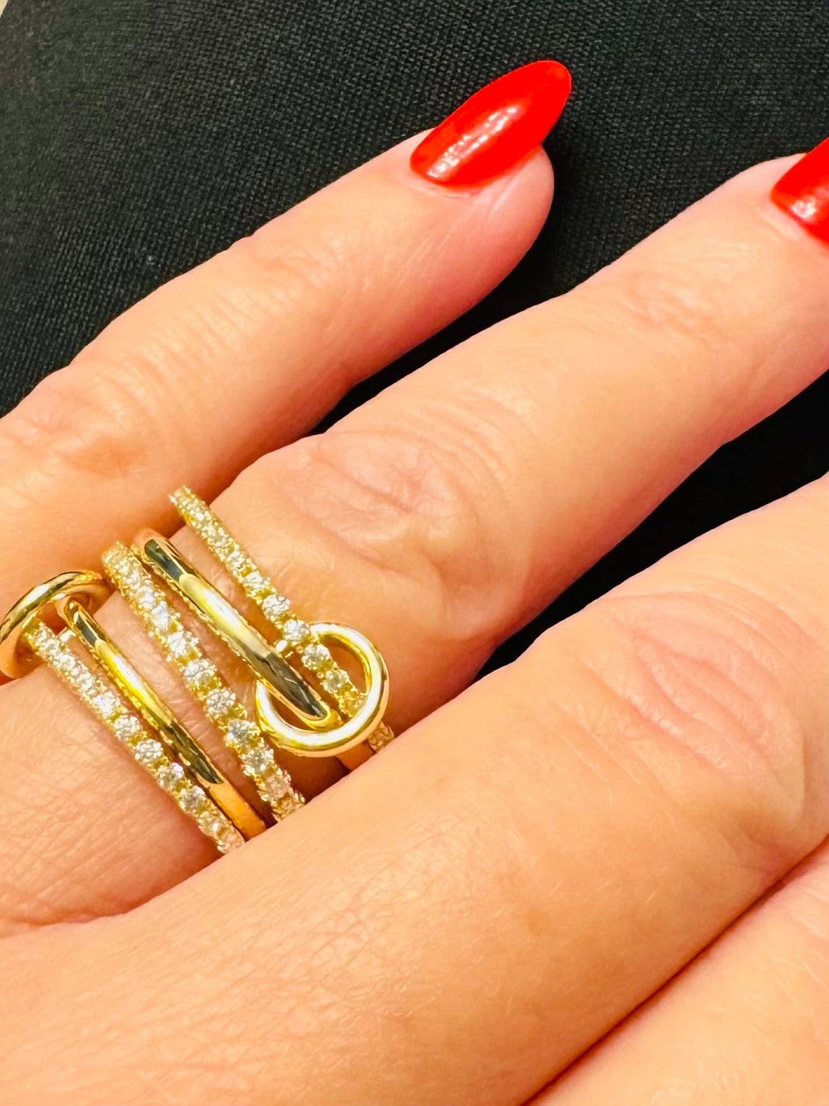 Gold 5 stack ring