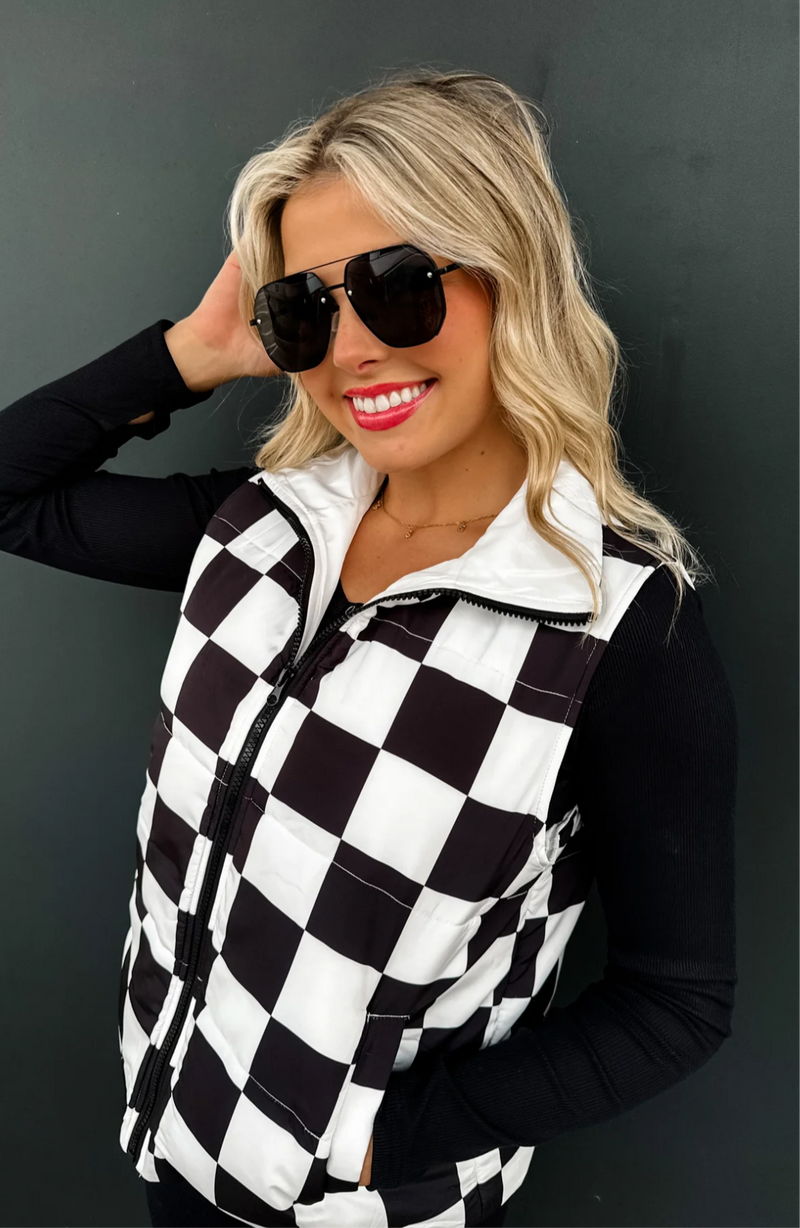 Checkered vest