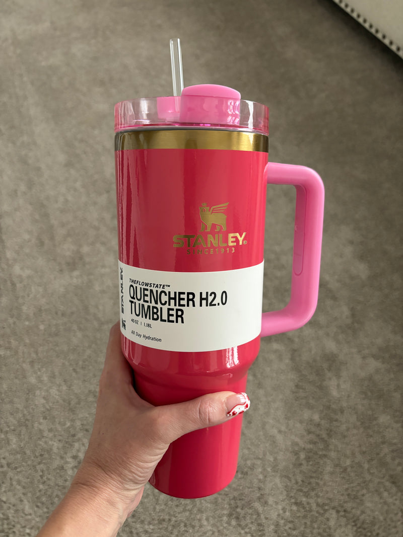 Pink and gold tumbler pre-order (arrives in @ 3 weeks)