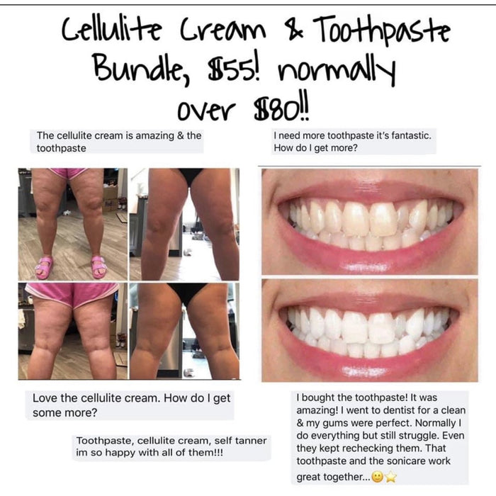 Cellulite Cream & Toothpaste Bundle (Ships in @ a week)!